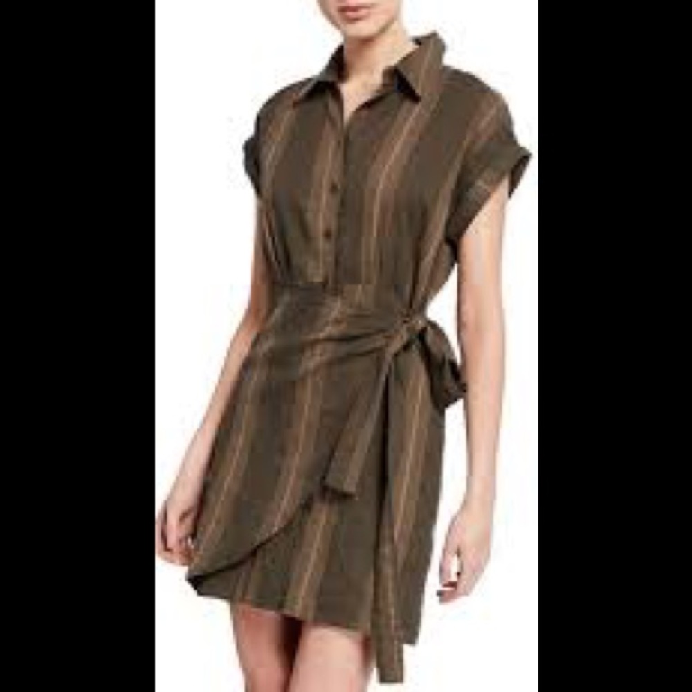 Marion by Etienne Marcel from Neiman Marcus Striped Cotton Wrap Dress Size Large
